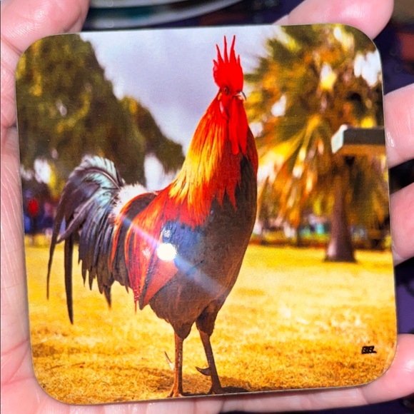 Colorful Rooster Coaster - Picture 7 of 11